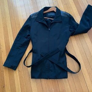 Women’s Zip Jacket w/Leather Shoulders